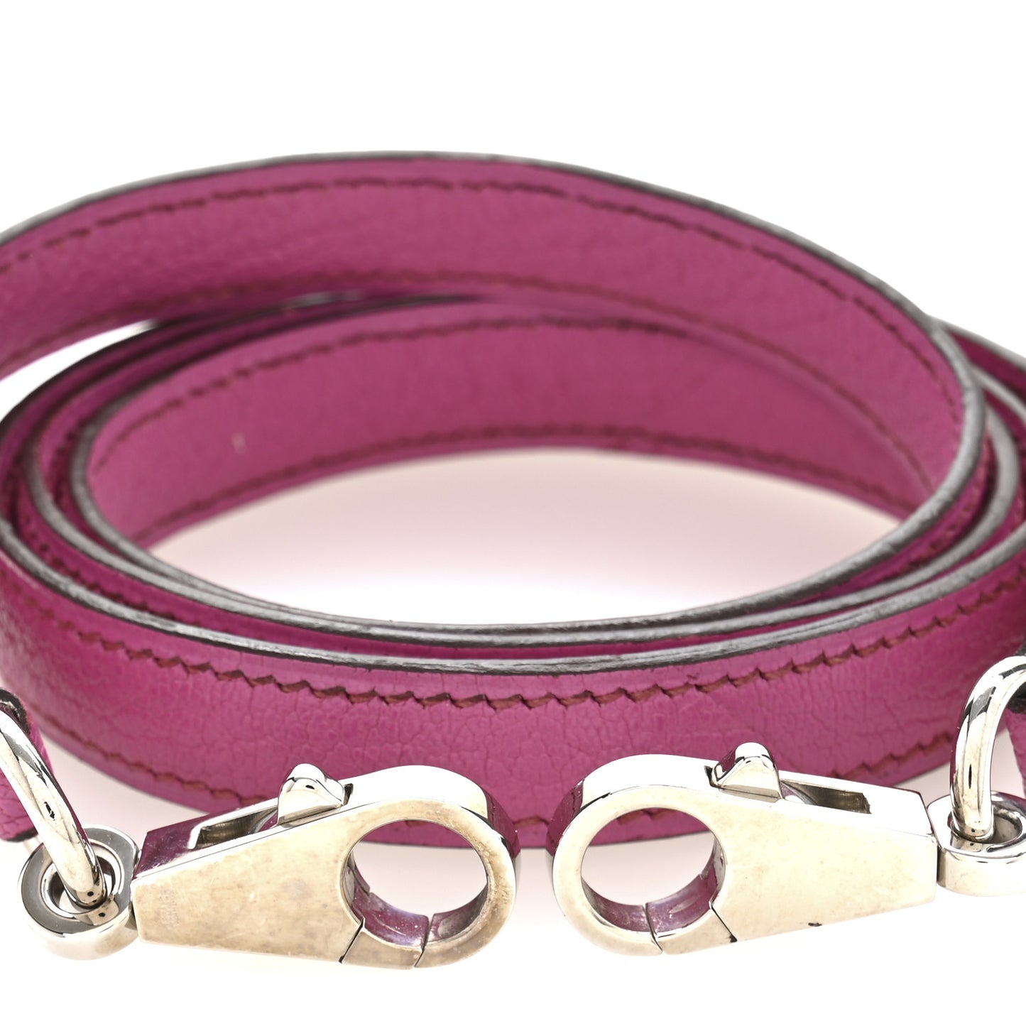 Chevre Mini Kelly Shoulder Strap Fuchsia