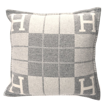 Hermes Wool Cashmere Avalon III Pillow PM Ecru Gris Clair 1 of 3