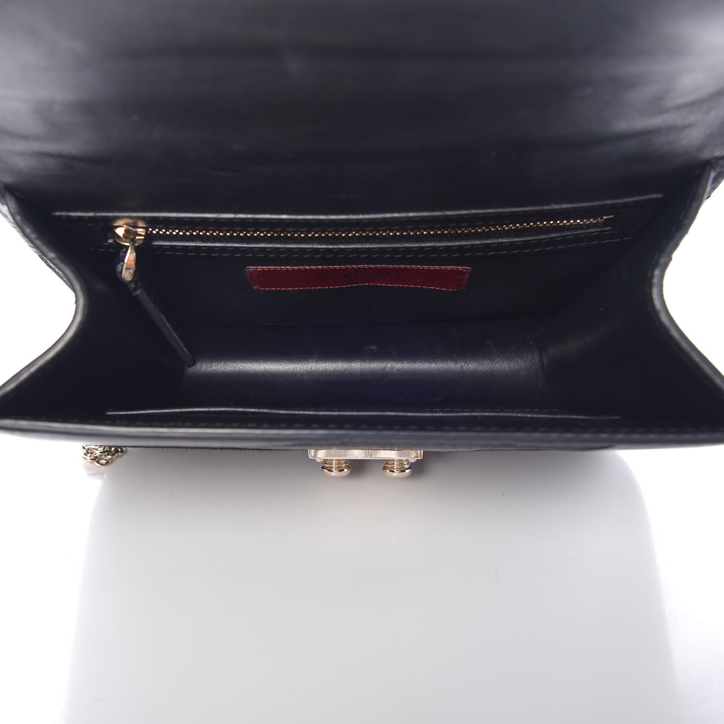 Nappa Camouflage Small Glam Lock Rockstud Flap Black