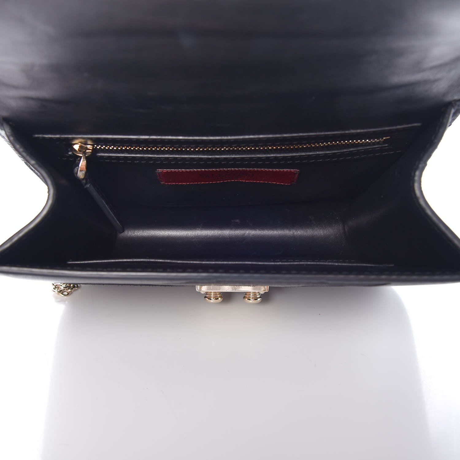 Valentino Garavani Nappa Camouflage Small Glam Lock Rockstud Flap Black 5 of 8