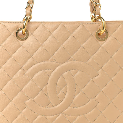 Chanel Caviar Quilted Grand Shopping Tote GST Beige Clair 8 of 11
