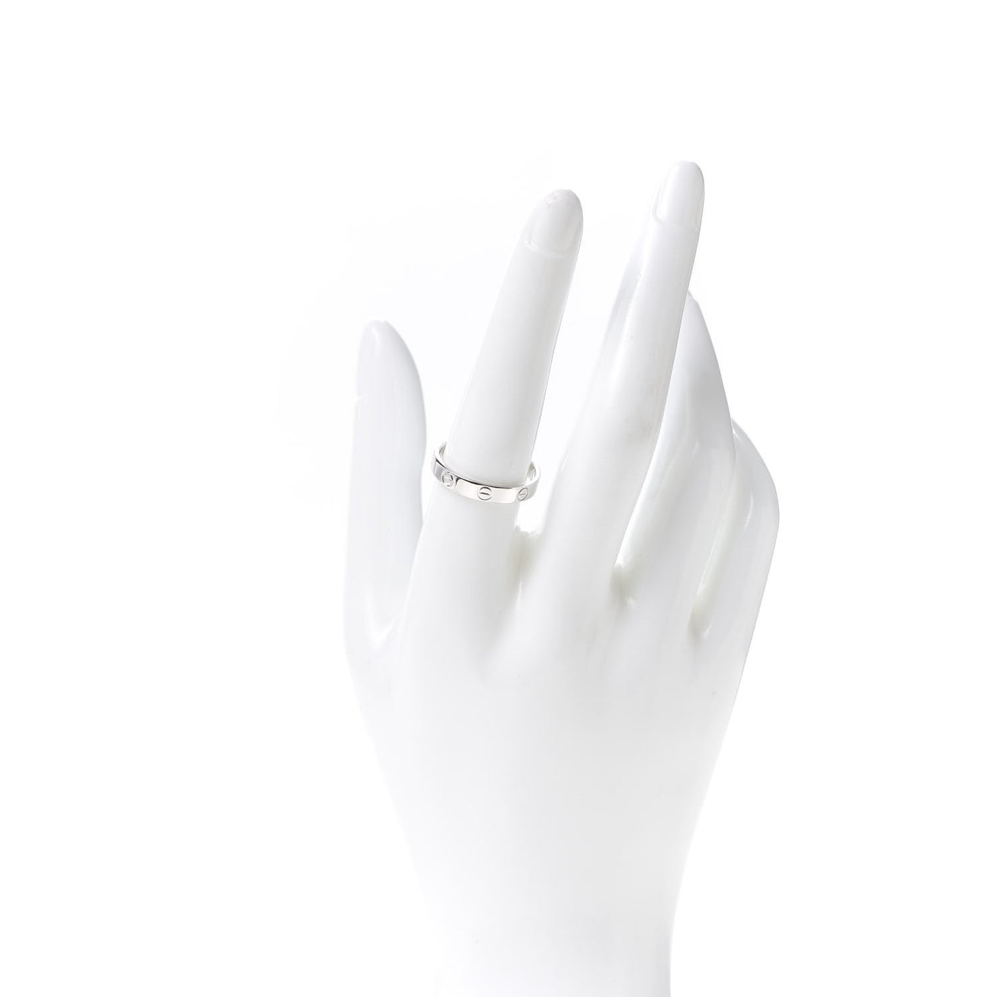 18K White Gold 3.5mm LOVE Wedding Band Ring 58 8.5