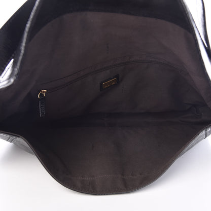 Fendi Vitello Naplak Large Convertible Baguette Black 6 of 8