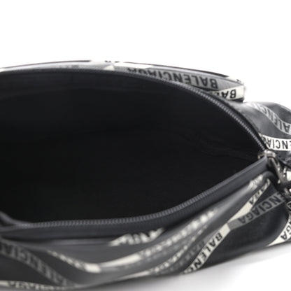 Balenciaga Smooth Calfskin Losange Monogram Explorer Belt Bag Black Grey 5 of 10