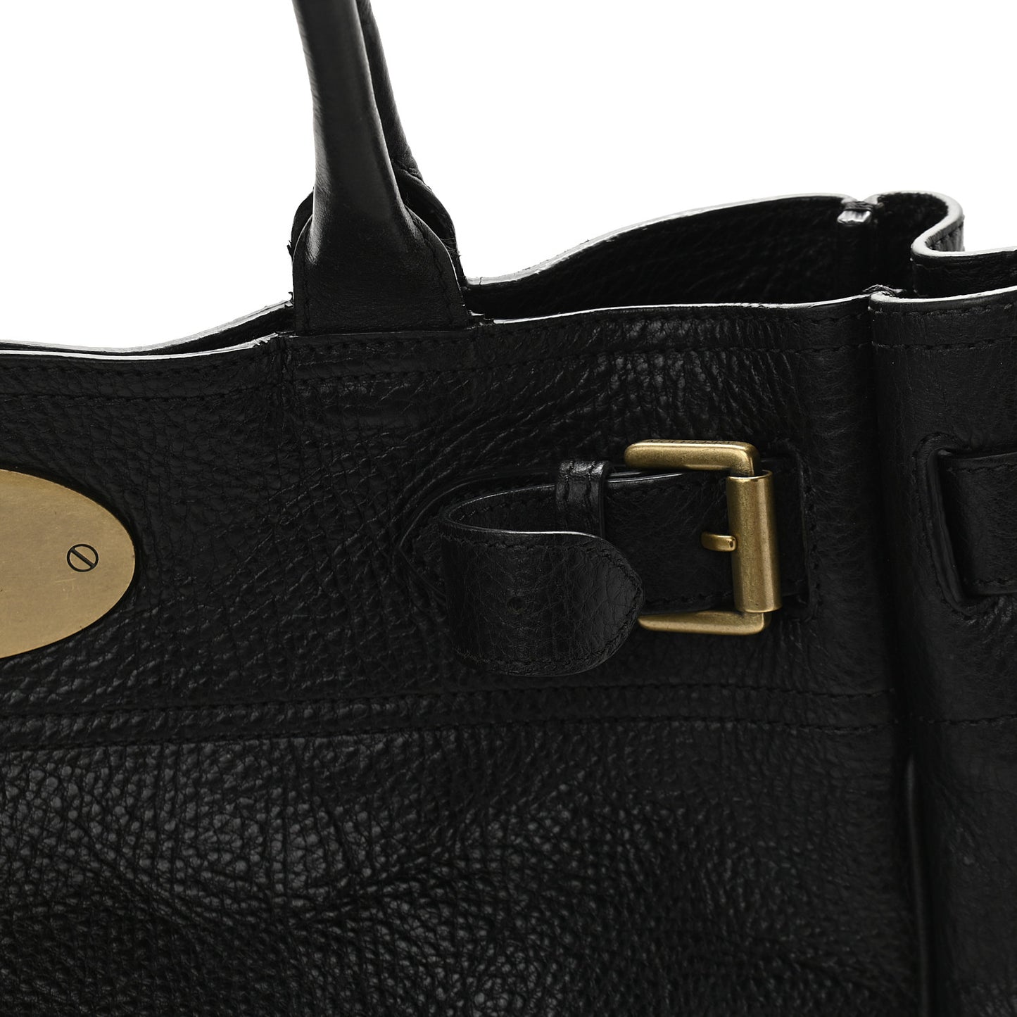Natural Leather Bayswater Tote Black