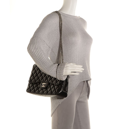 Chanel Lambskin Quilted Jumbo Flap with Bijoux Chain Black 2 of 8