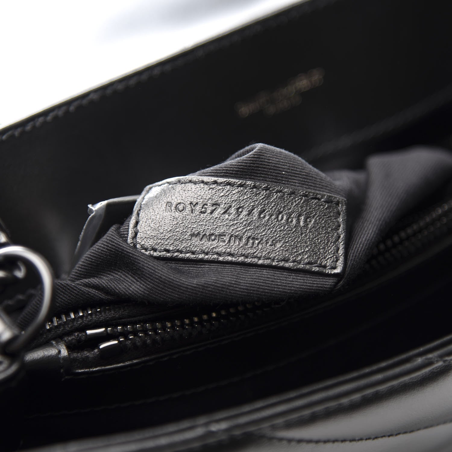 Saint Laurent Calfskin Y Quilted Monogram Medium Loulou Chain Satchel Black 7 of 11