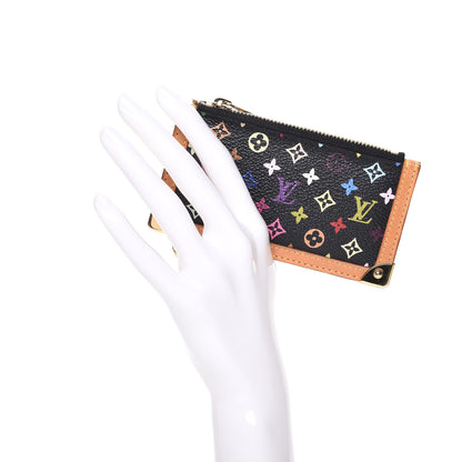 Louis Vuitton Monogram Multicolor Key Pouch Black 2 of 7