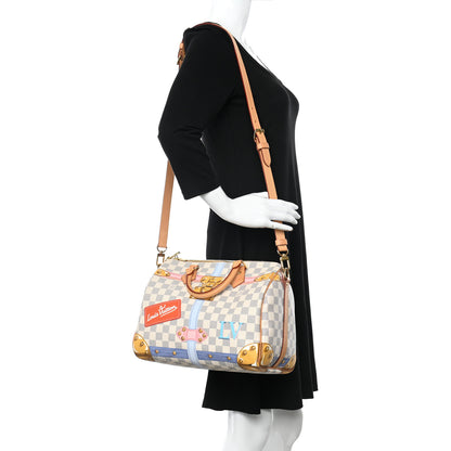 Louis Vuitton Damier Azur Summer Trunks Speedy Bandouliere 30 2 of 11