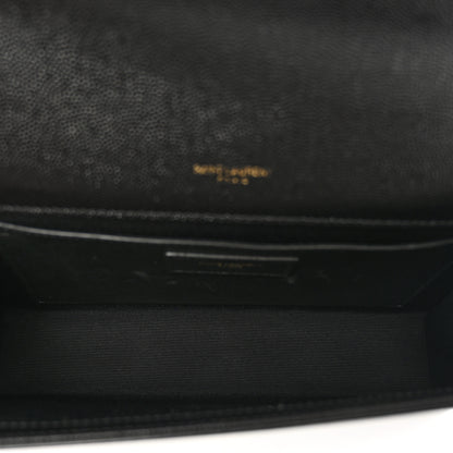 Saint Laurent Grain De Poudre Medium Classic Monogram Kate Satchel Black 4 of 10