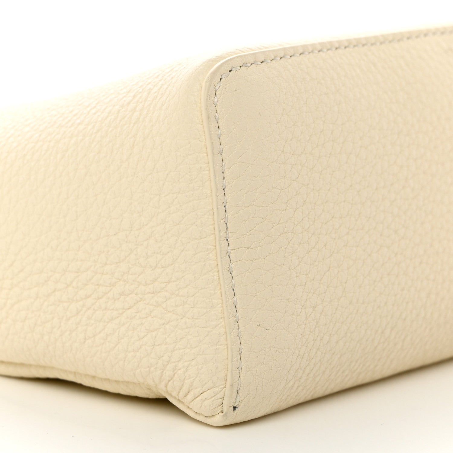 Loro Piana Grained Calfskin L19 Extra Pocket Pouch Whisper White 8 of 10
