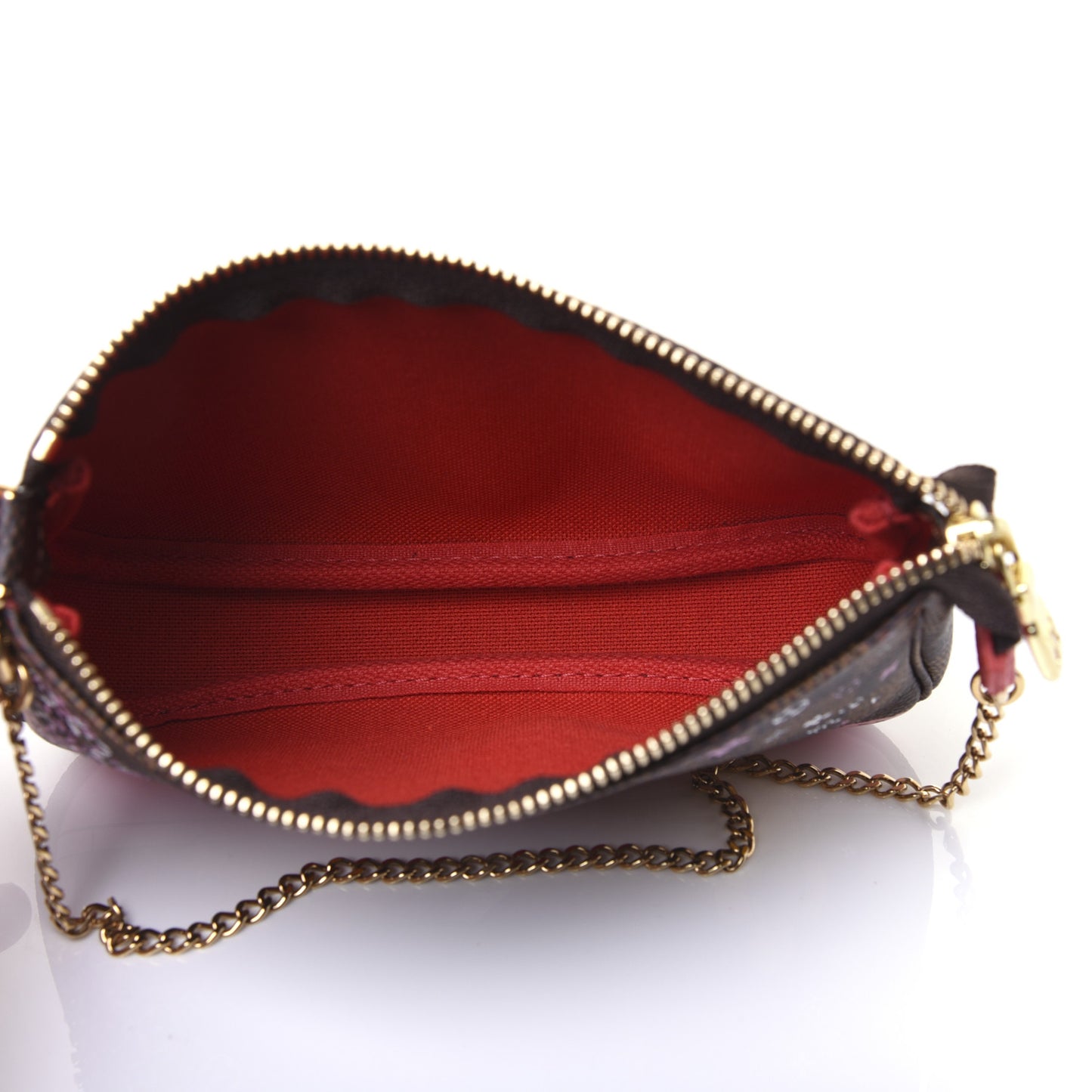 Damier Ebene 2019 Christmas Animation Mini Pochette Accessories Red