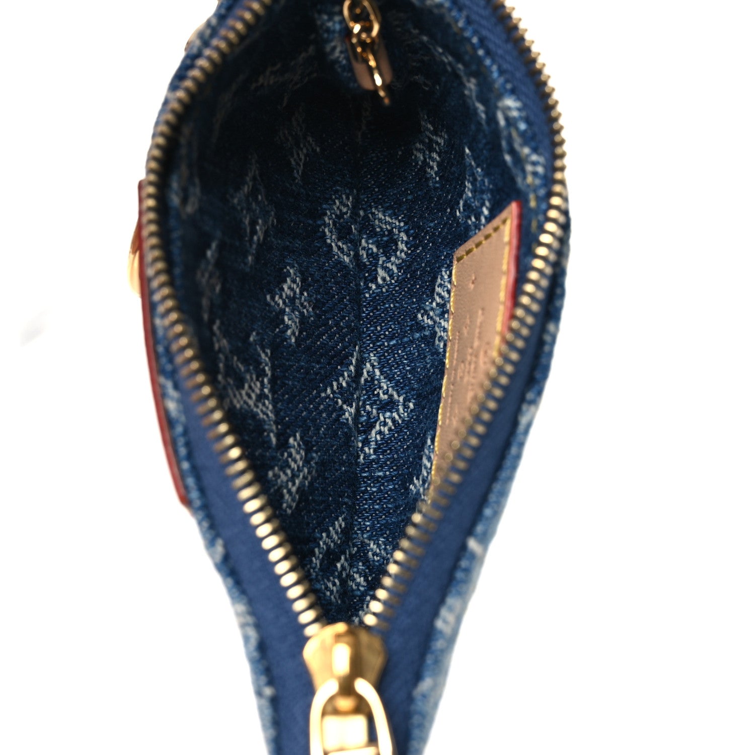 Louis Vuitton Monogram Denim Key Pouch Denim Blue 6 of 8