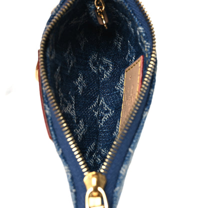 Louis Vuitton Monogram Denim Key Pouch Denim Blue 6 of 8