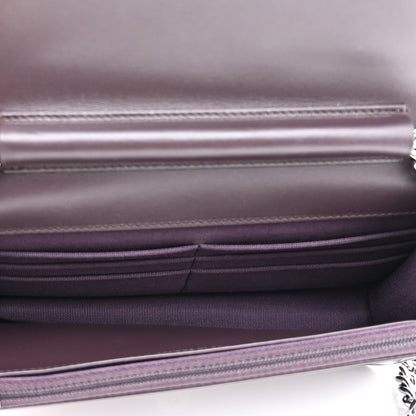 Chanel Caviar Quilted Boy Wallet On Chain WOC Dark Purple 5 of 11