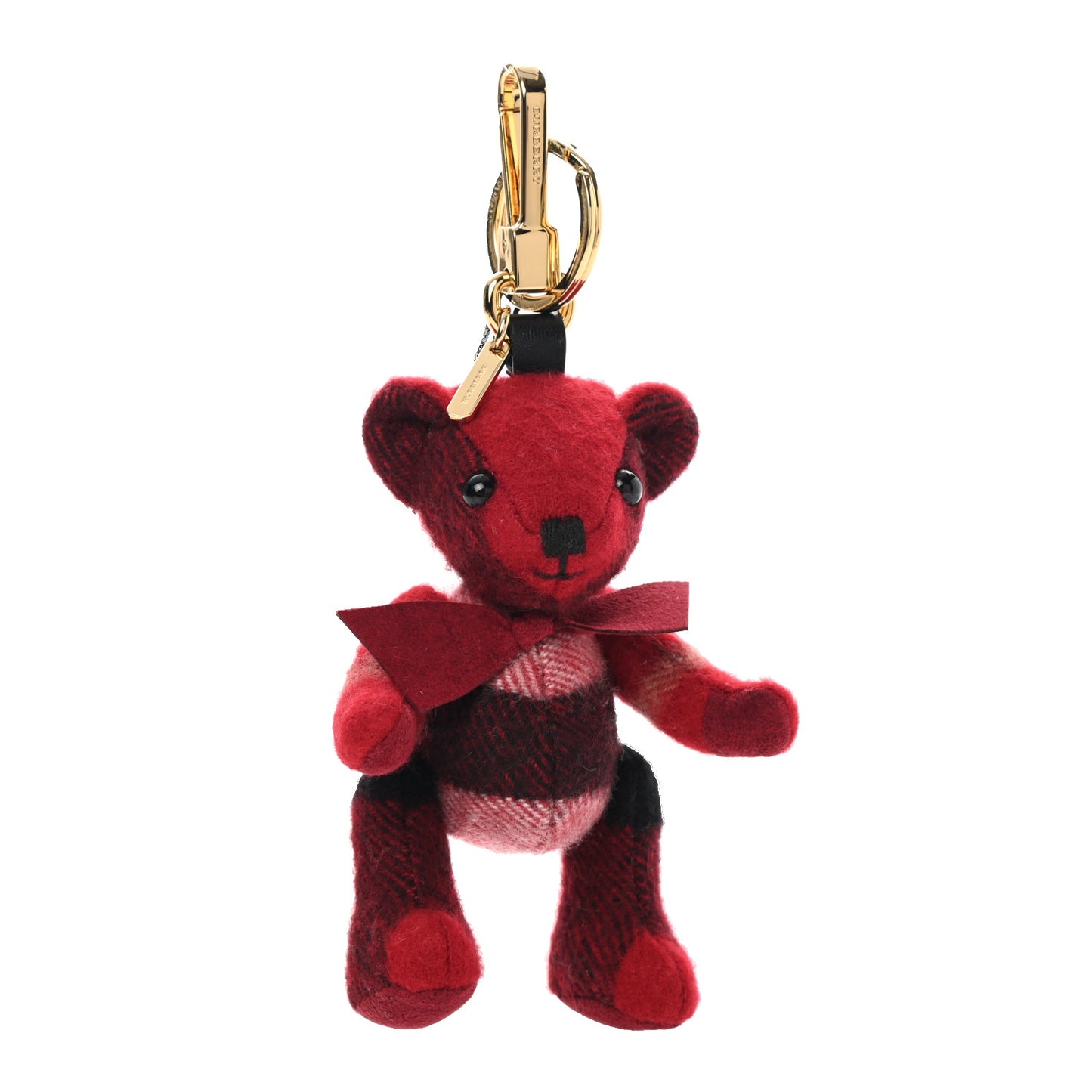 Cashmere Check Thomas Bear Bag Charm Parade Red