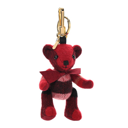 Burberry Cashmere Check Thomas Bear Bag Charm Parade Red 1 of 4
