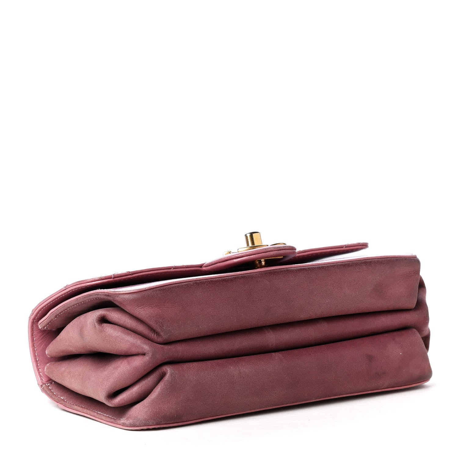 Chanel Glazed Calfskin Quilted Mini Straight Lined Flap Purple 3 of 4