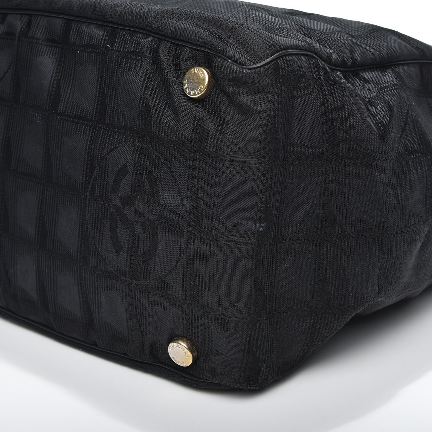 Nylon Large Travel Tote Black