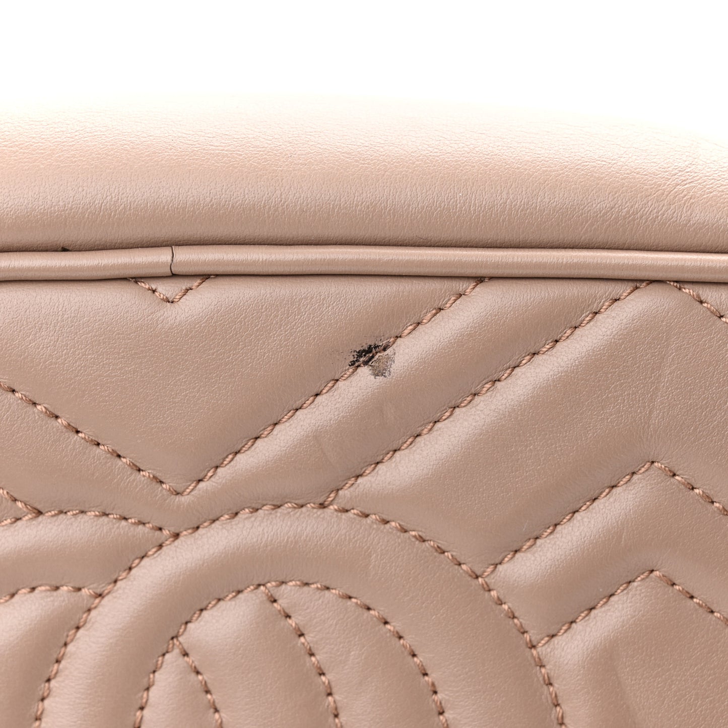 Calfskin Matelasse Small GG Marmont Chain Shoulder Bag Porcelain Rose