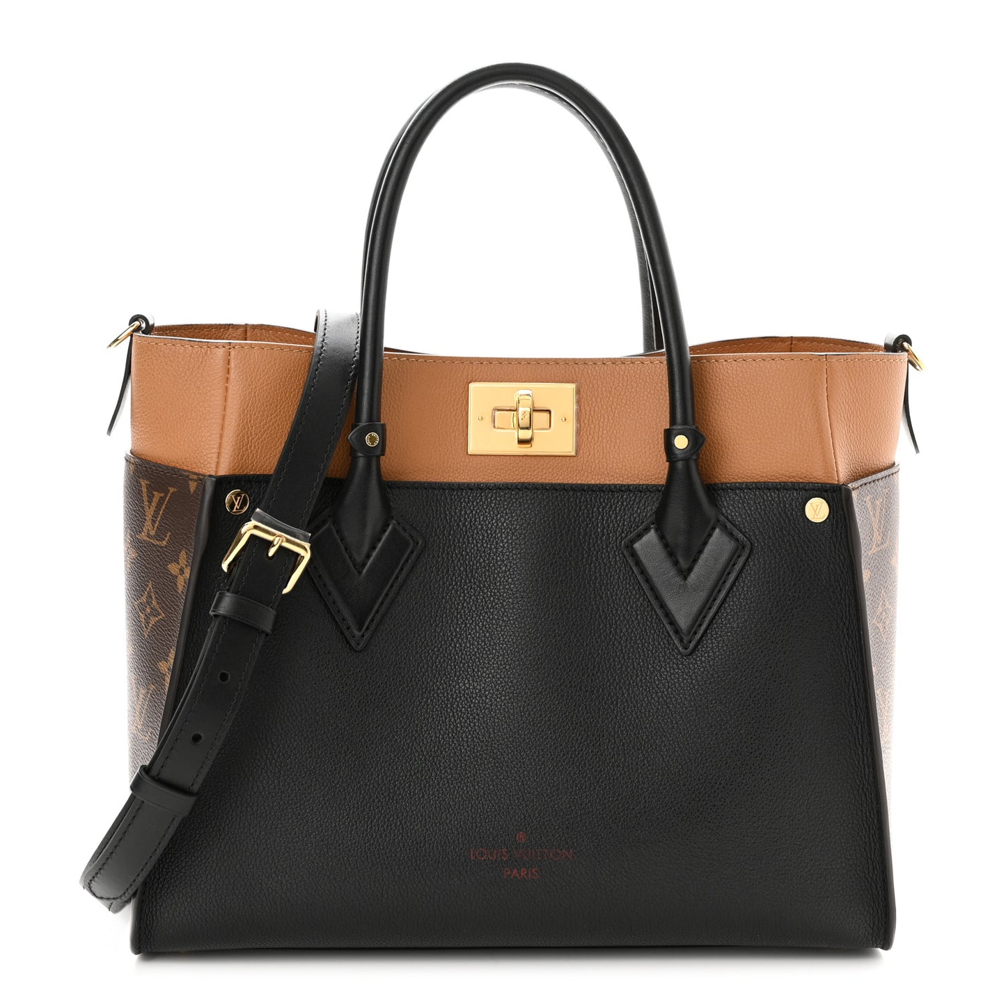 Calfskin Monogram On My Side Black
