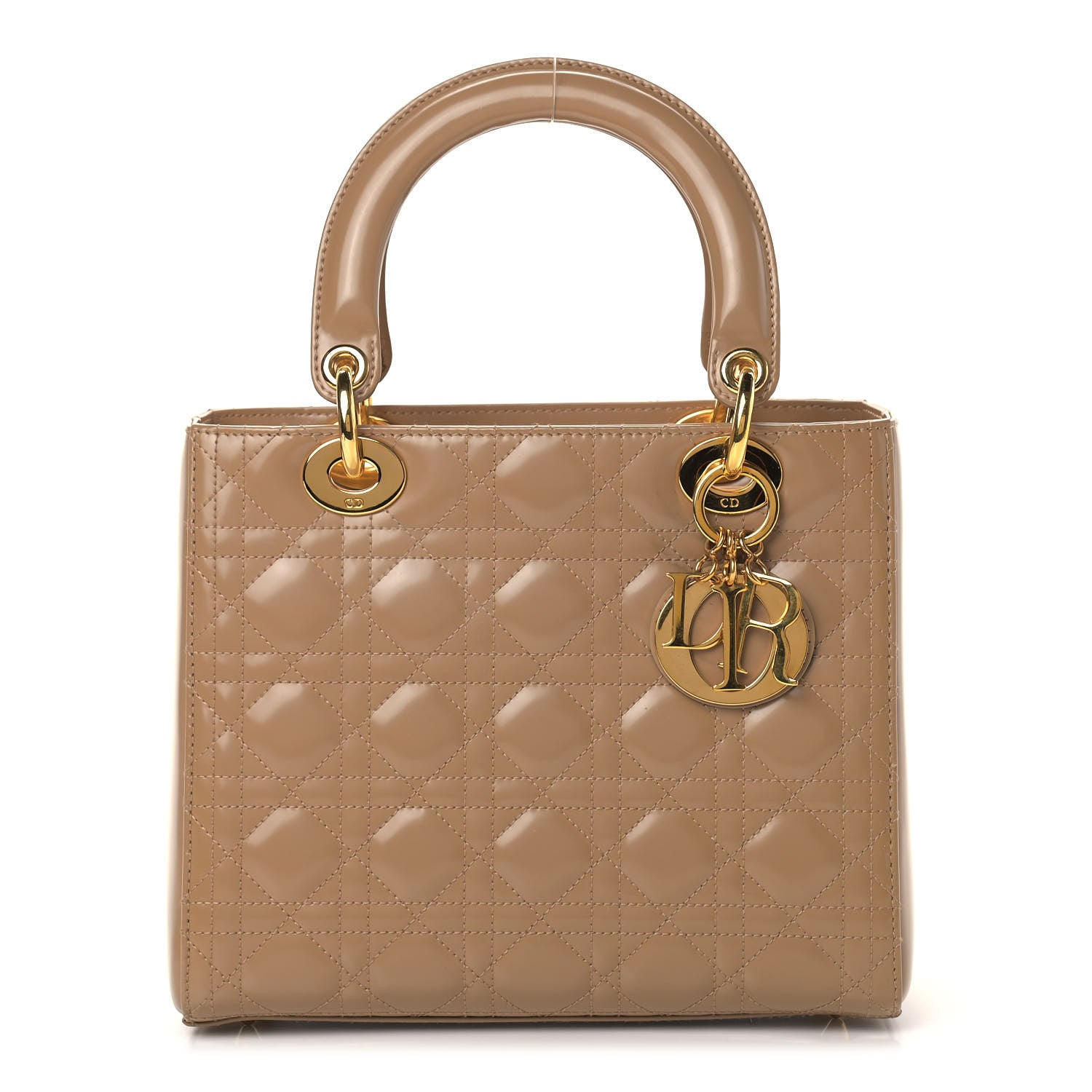 Christian Dior Patent Cannage Medium Lady Dior Brown 1 of 10