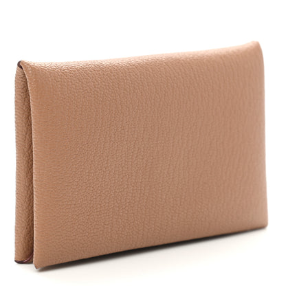 Hermes Chevre Mysore Verso Calvi Card Case Quebracho Mauve Sylvestre 3 of 8