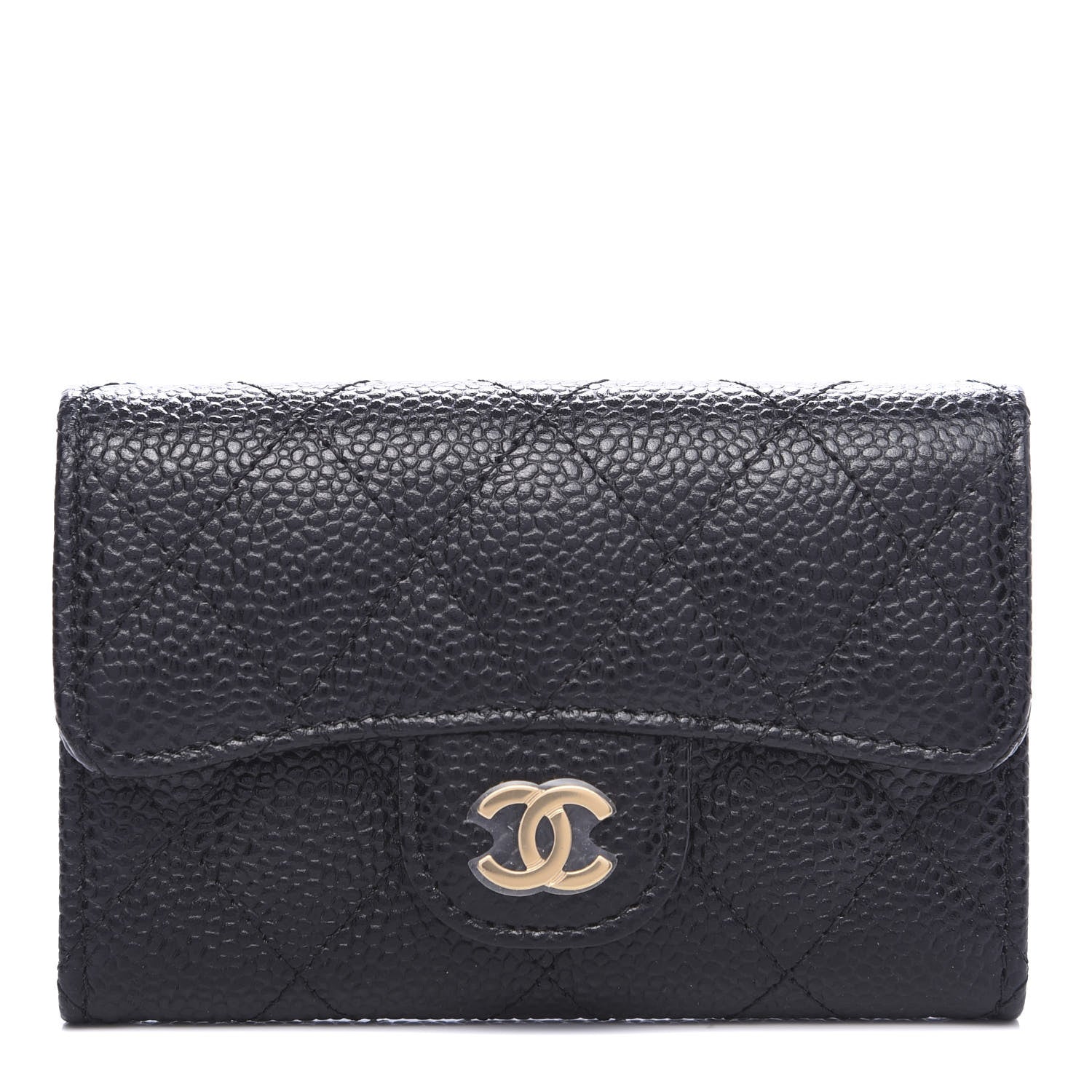 Chanel Caviar Quilted Flap Card Holder Black 1 of 9