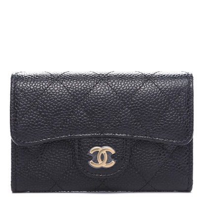 Chanel Caviar Quilted Flap Card Holder Black 1 of 9