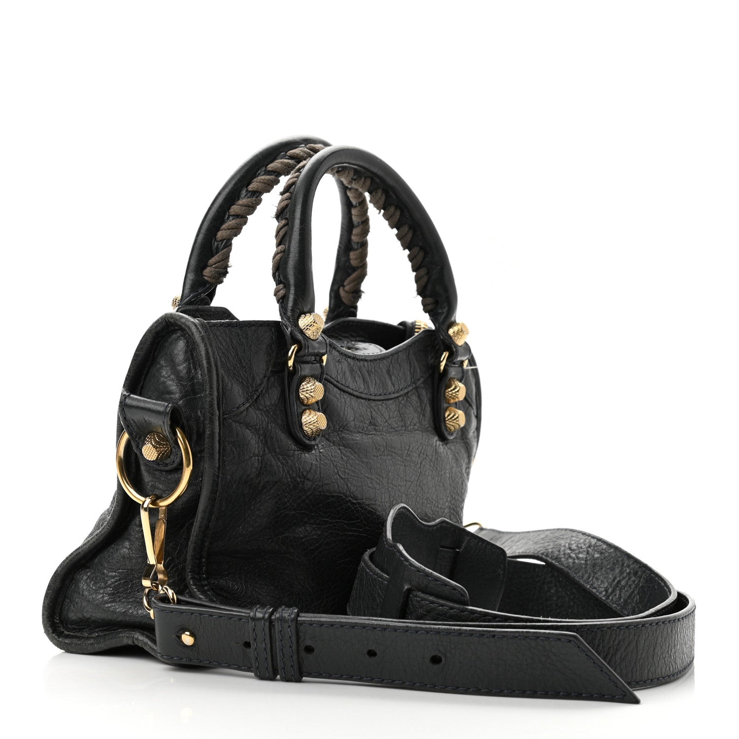 Balenciaga Agneau Giant 12 Gold Hardware Mini City Anthracite 4 of 15