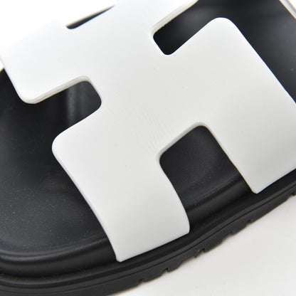 Hermes Calfskin Womens Chypre Sandals 38 White 9 of 11
