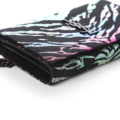 Saint Laurent Tiger Burnout Monogram Chain Wallet Multicolor 8 of 9