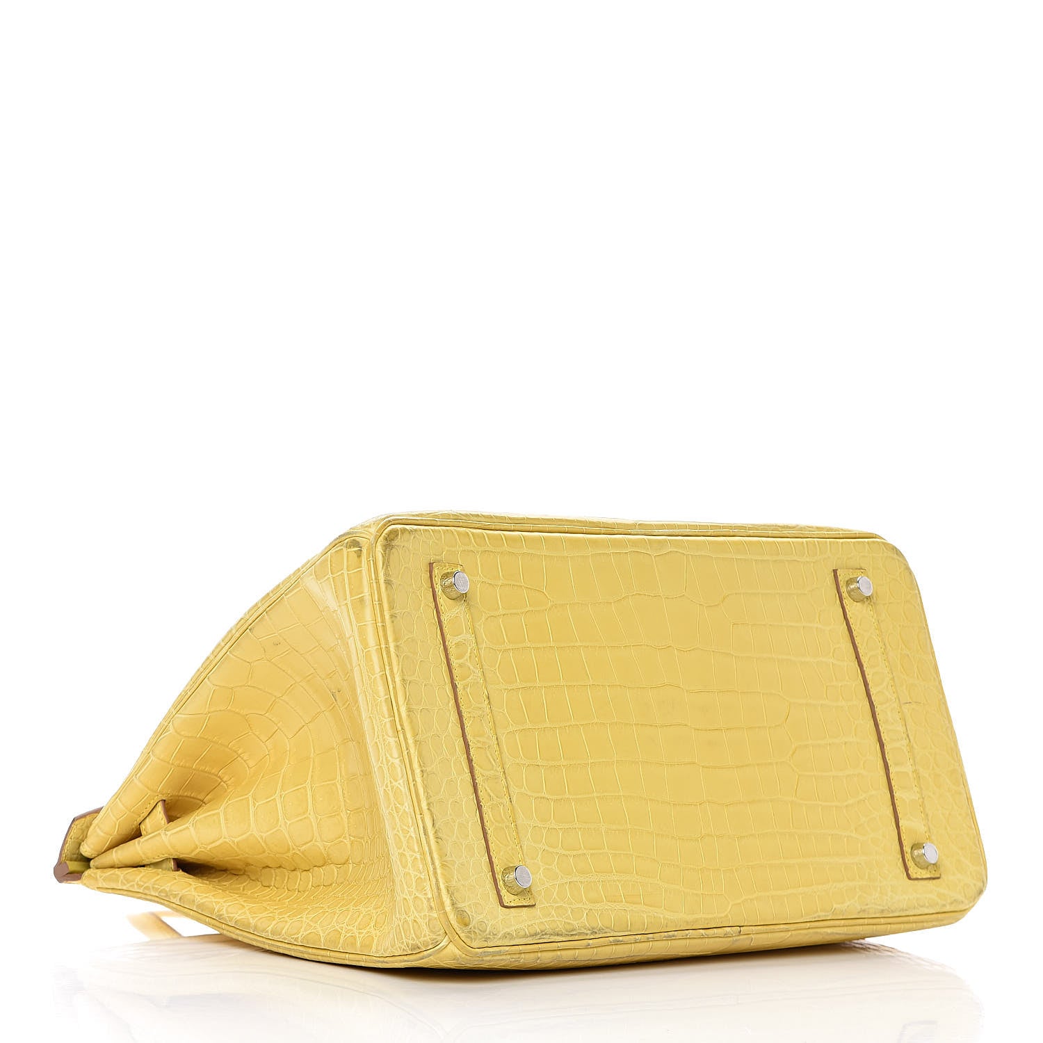 Hermes Matte Porosus Crocodile Birkin 35 Mimosa 5 of 39
