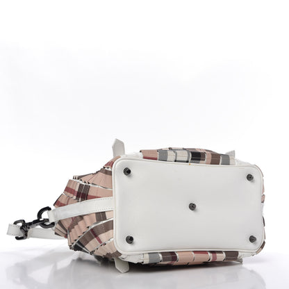 Burberry Patent House Check Ruffled Small Lowry White 4 of 11