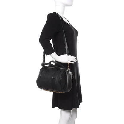 Alexander Wang Pebbled Lambskin Rockie Black Pale Gold Hardware 2 of 11