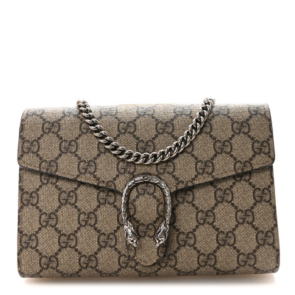 Gucci GG Supreme Monogram Mini Dionysus Chain Wallet Beige Taupe 1 of 9
