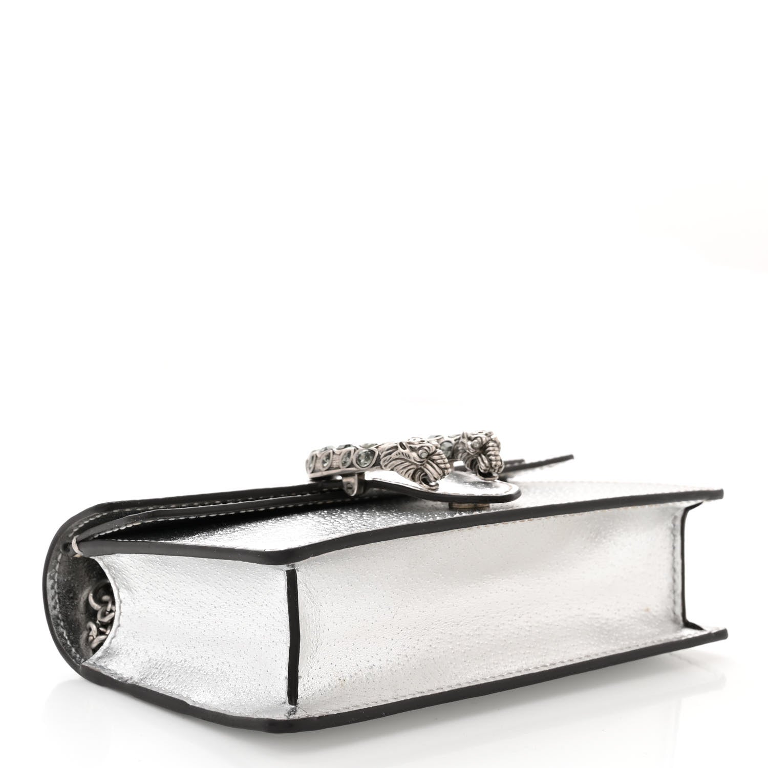 Gucci Metallic Calfskin Super Mini Dionysus Shoulder Bag Silver 4 of 10