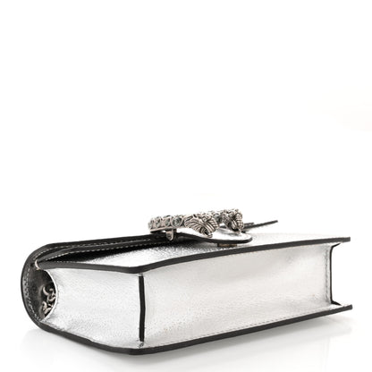 Gucci Metallic Calfskin Super Mini Dionysus Shoulder Bag Silver 4 of 10