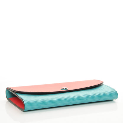 Louis Vuitton Epi Emilie Wallet Turquoise Grenade 4 of 5