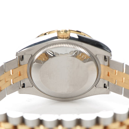 Rolex Stainless Steel 18K Yellow Gold Diamond 31mm Oyster Perpetual Datejust Watch Silver 178383 4 of 5