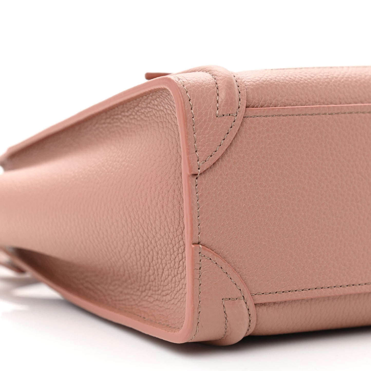 Drummed Calfskin Nano Luggage Antique Rose