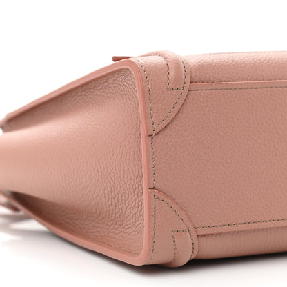 Celine Drummed Calfskin Nano Luggage Antique Rose 9 of 11