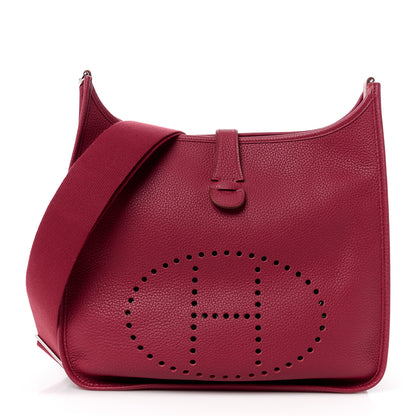 Hermes Taurillon Clemence Evelyne III GM Rubis 1 of 13