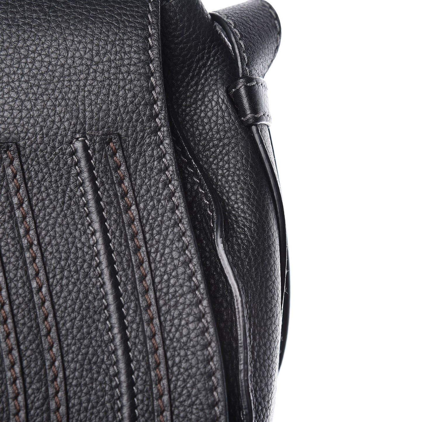 Calfskin Medium Marcie Round Crossbody Bag Black