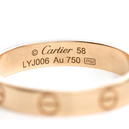 Cartier 18K Yellow Gold 3.5mm LOVE Wedding Band Ring 58 8.25 4 of 5