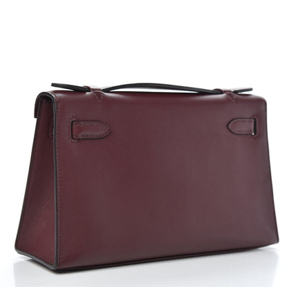 Hermes Swift Kelly Pochette Clutch Bordeaux 3 of 10
