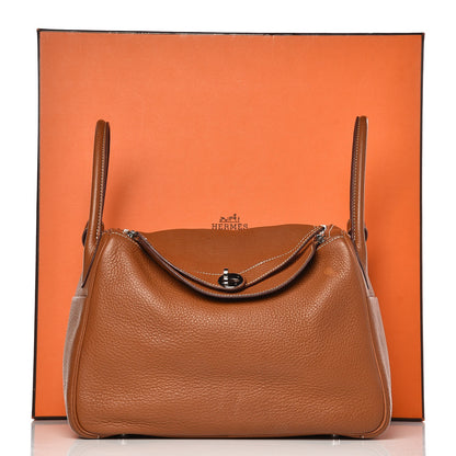 Hermes Taurillon Clemence Lindy 30 Gold 8 of 8