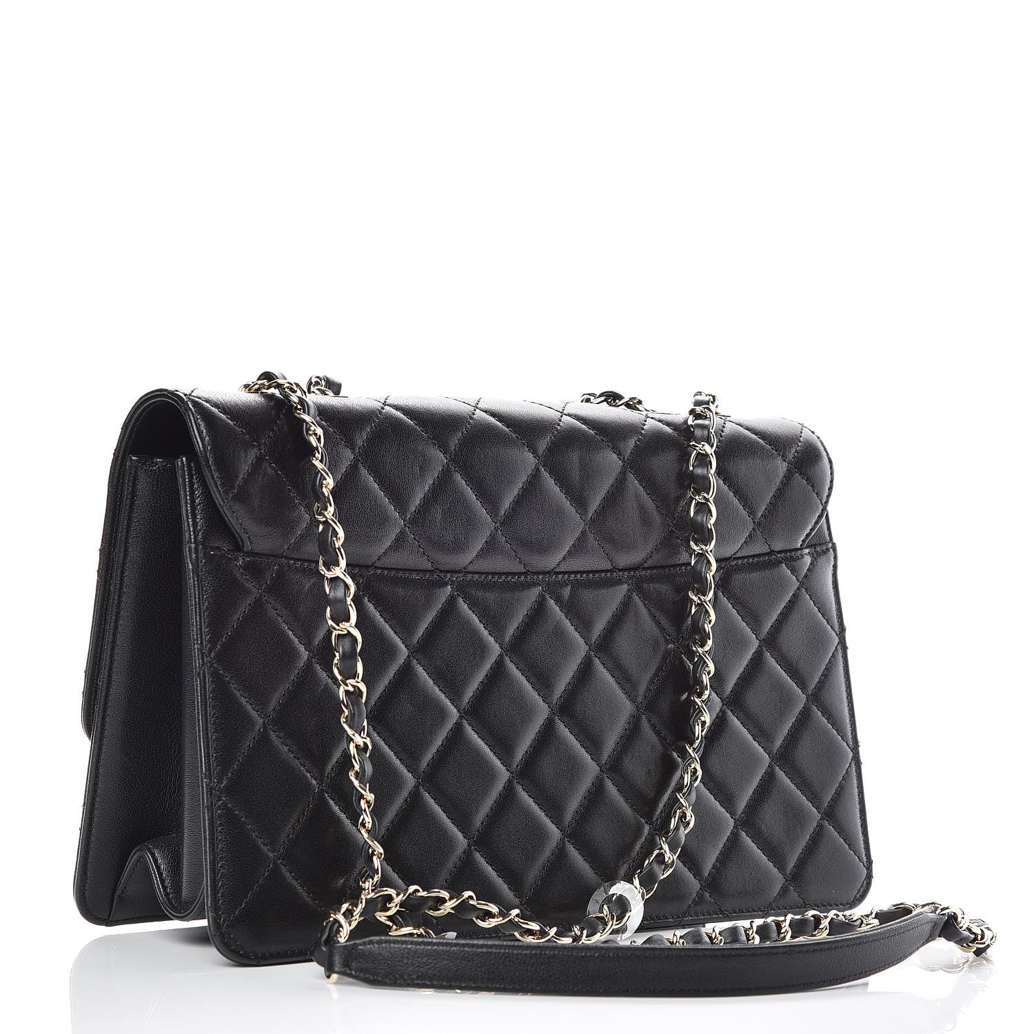 Chanel Sheepskin Quilted Large Beauty Lock Flap Black 3 of 11