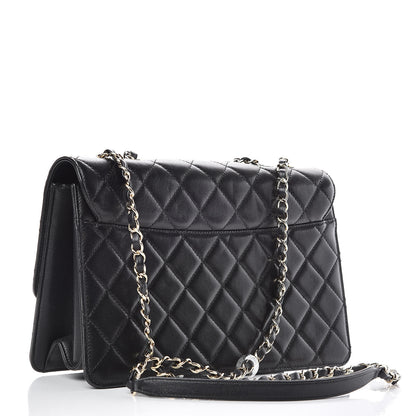 Chanel Sheepskin Quilted Large Beauty Lock Flap Black 3 of 11