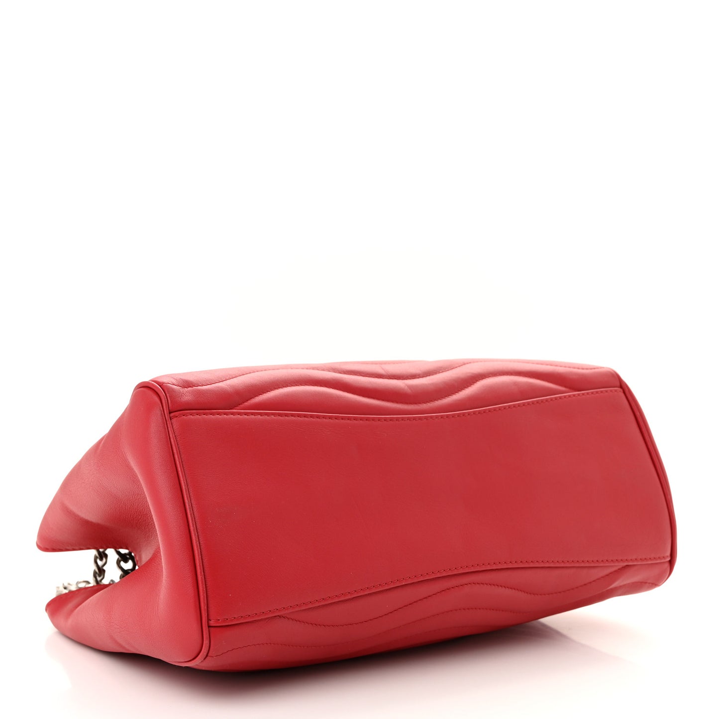 Calfskin New Wave Chain Tote Ecarlate